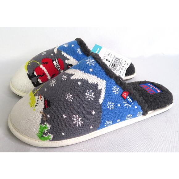 New REEF X TIPSY ELVES Light Up Melting Snowman Slippers Unisex M/7 W/9 - Picture 4 of 8